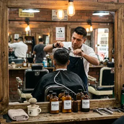 Corte de cabello y cejas