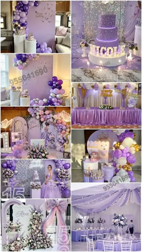 Alquiler de toldos con telas lila malva y violeta en Trujillo
