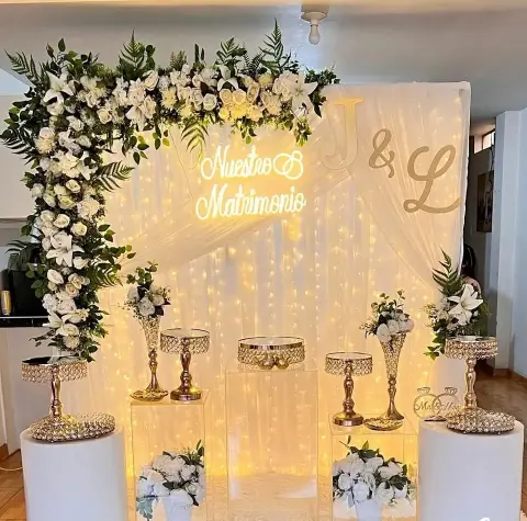 Decoración de fiesta infantil, boda, 15 y 18 años, 50 y baby shower en Santa