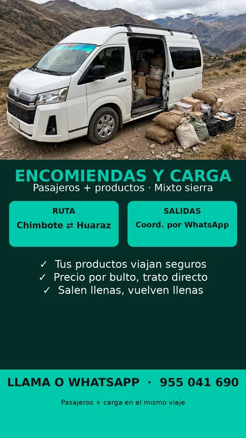 Encomiendas y carga ligera (Trujillo – sierra)