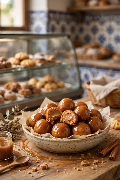 Tofis caseros bañados en caramelo
