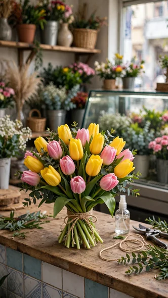 Caja de 6 Tulipanes