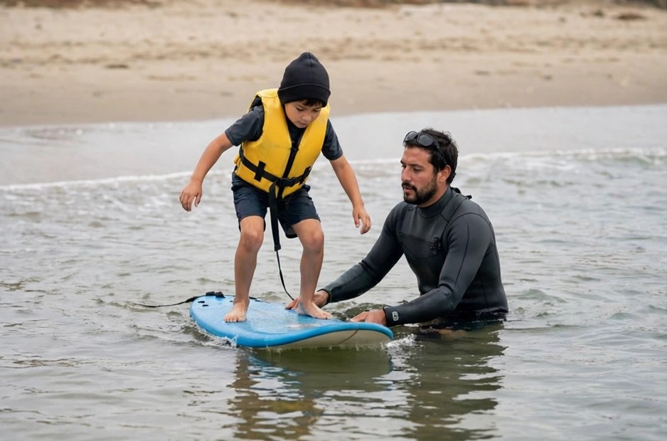 Clases de surf para niños